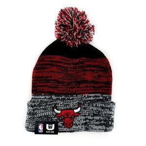 Chicago Bulls Beanie Winter Hat Mens Womens NBA Basketball Red Black Fan Gift